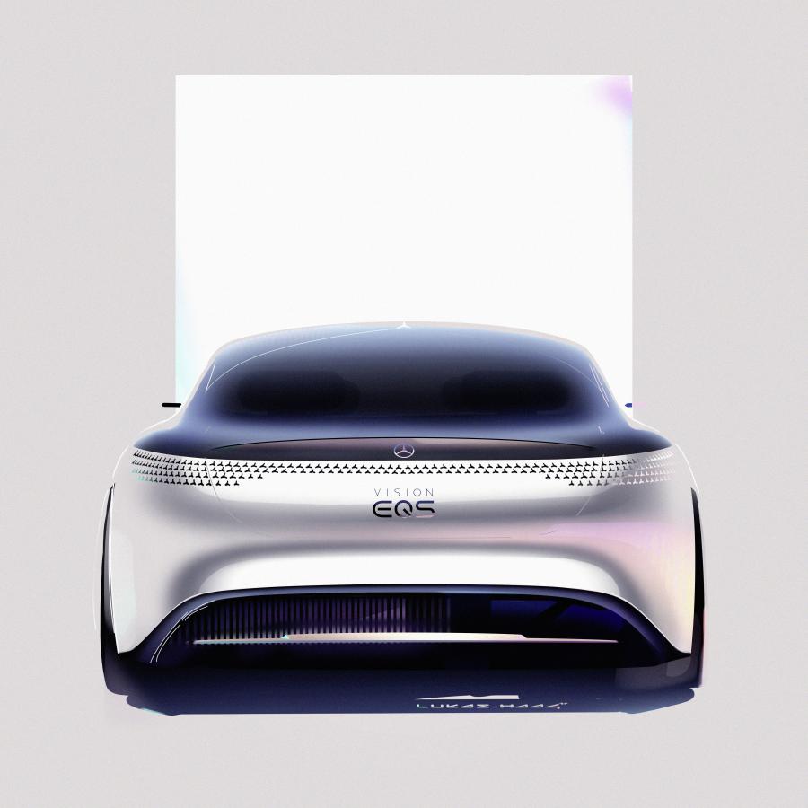 Эскиз Mercedes-Benz Vision EQS 2019 года  (фото 4 из 54)